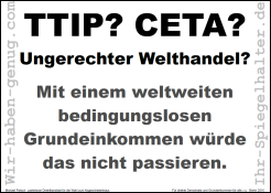TTIP CETA Ungerechter Welthandel
